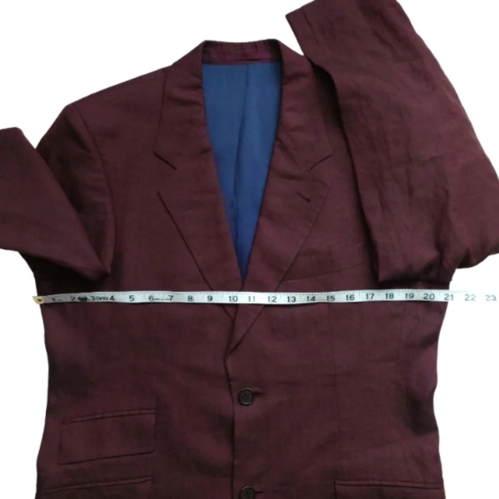 BOSS HUGO BOSS Linen Jacket Blazer Burgundy Wine size IT 48